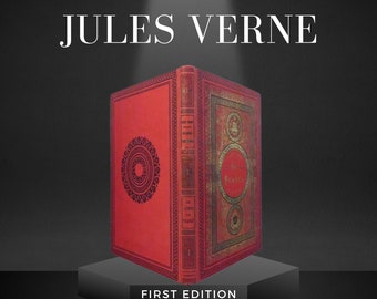 フランス語のヴィンテージ本、ジュール・ヴェルヌ作「Cinq