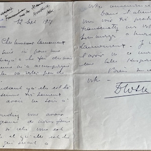 Dieudonné Costes - Carta autógrafa firmada a Lucien Lamoureux - 1937