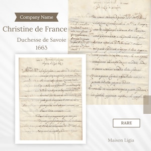 1663 Christine de France, Duchesse de Savoie, Brief signiert (6 PAG)