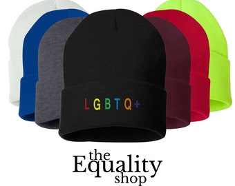 LGBTQ + Gorro bordado, sombrero LGBTQ, igualdad de derechos