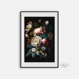 Midnight Garden | Flowers | Digital Art | Instant Download