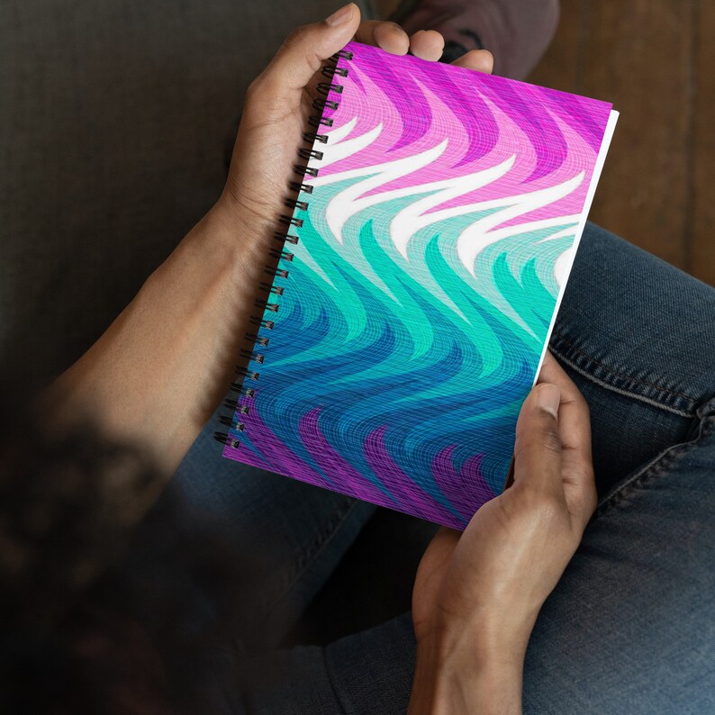 Textured Fire Waves Spiral Notebook - Etsy