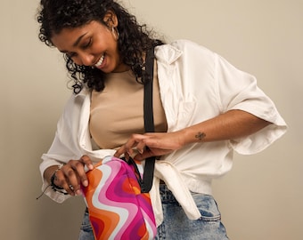 Lesbian Pride Flag Utility crossbody bag