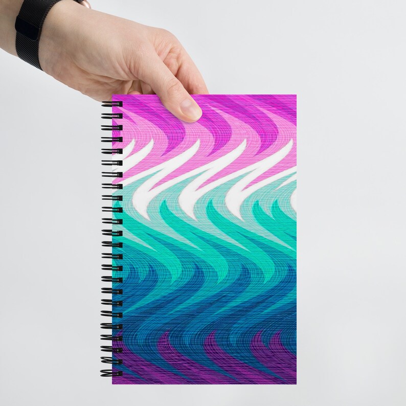 Textured Fire Waves Spiral Notebook - Etsy