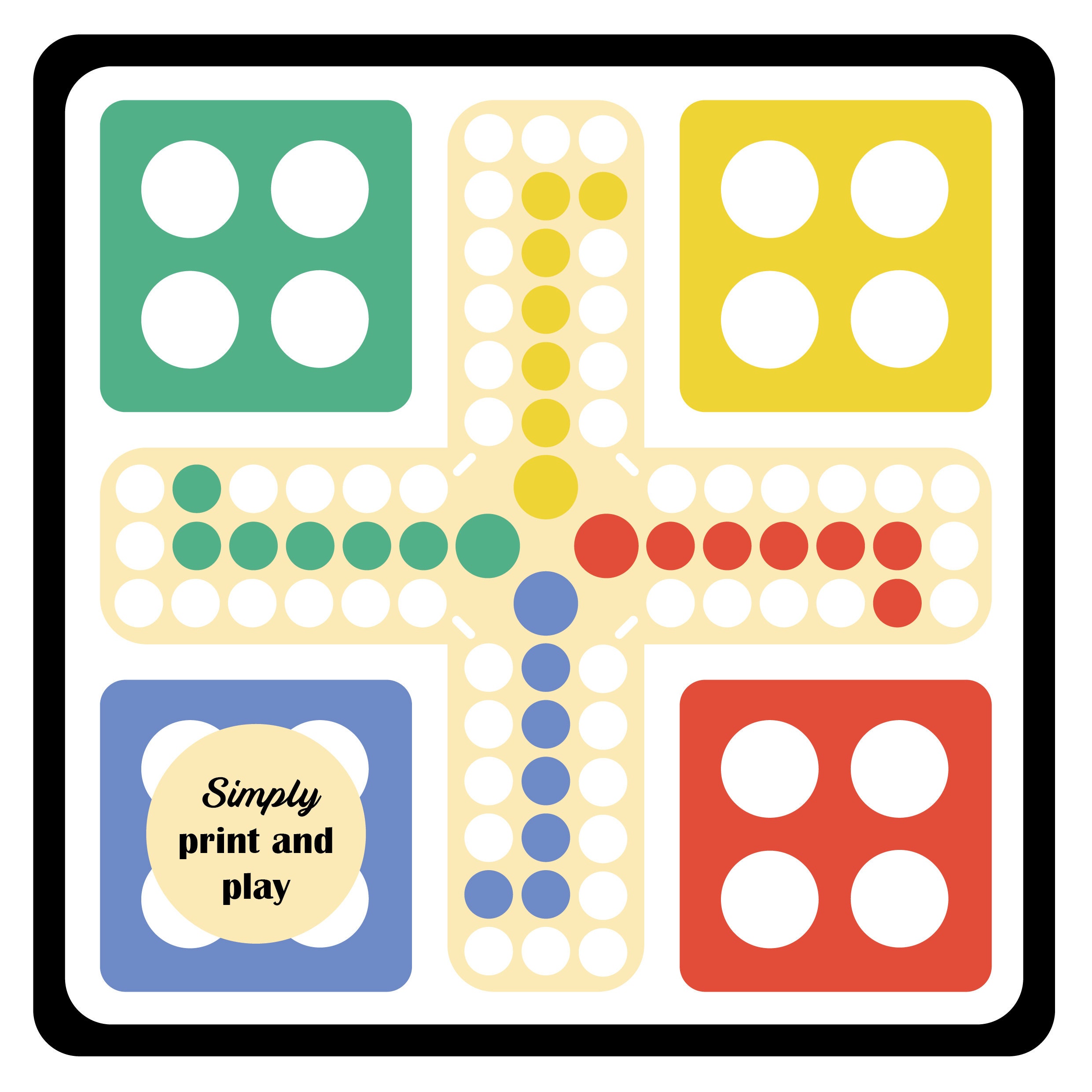 Ludo Digital Board Games for PowerPoint Editable