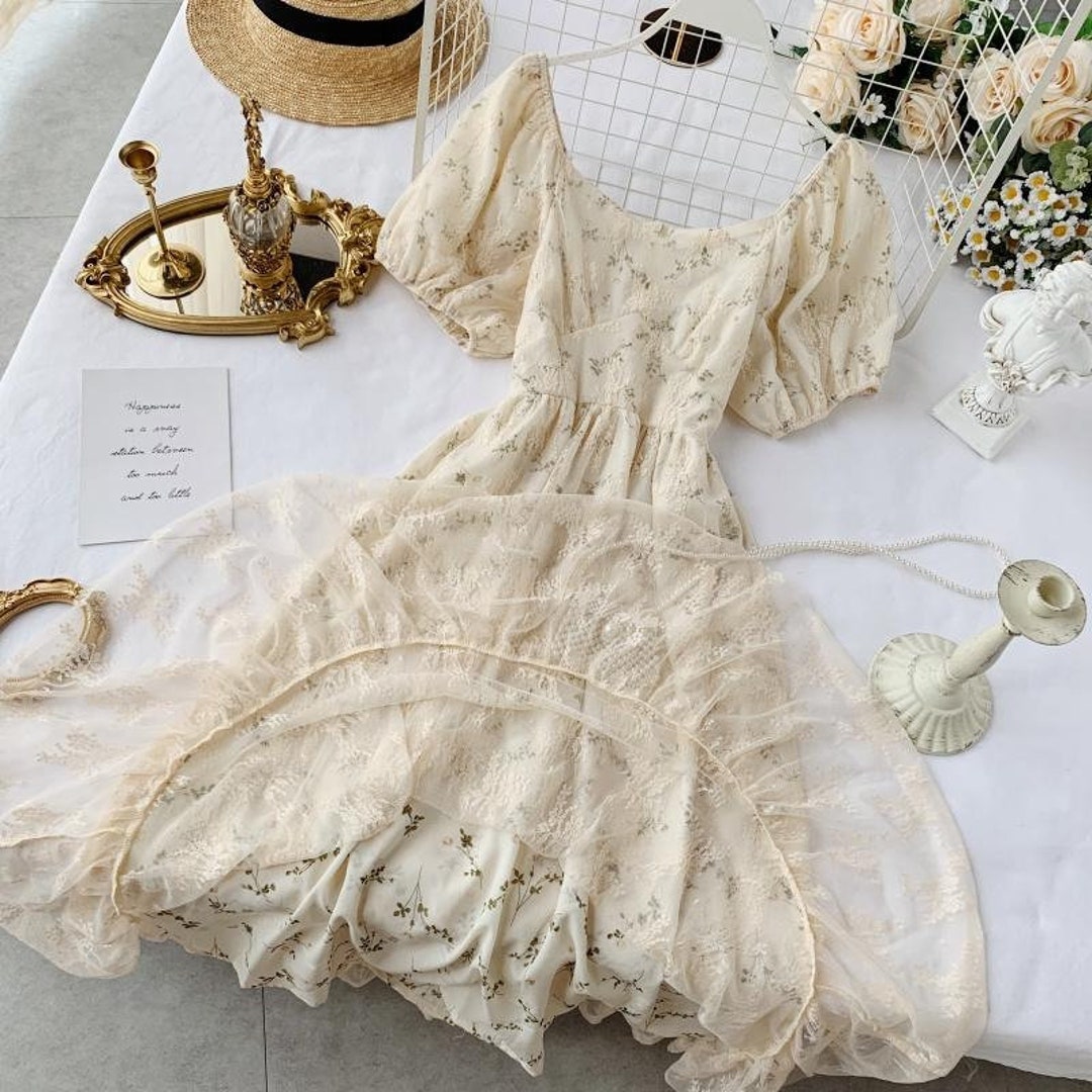 Cottage Core Dress Milkmaid Dress Renaissance Dress - Etsy