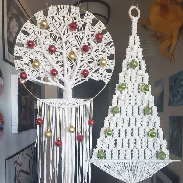 Handmade Macrame Christmas Trees