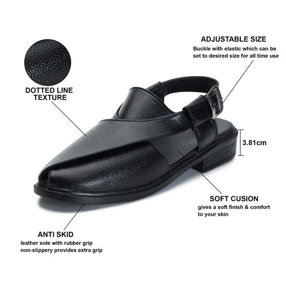 Handmade Leather Peshawari Chappal: Traditional Burgundy Gents Sandals