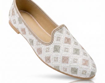 Men's Embroidered Loafers | Handmade Wedding Shoes for Men | Traditional Jutti Mojari | Groom Footwear | Ethnic Party Wear Shoes