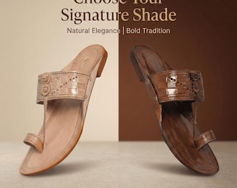 Handmade Leather Kolhapuri Sandals for Men | Genuine Leather Toe Ring Sandals