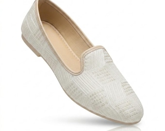 Handgefertigte Punjabi Jutti Loafers für Herren | Bestickte Hochzeitsschuhe | Ethnische Party Wear Bräutigam Schuhe