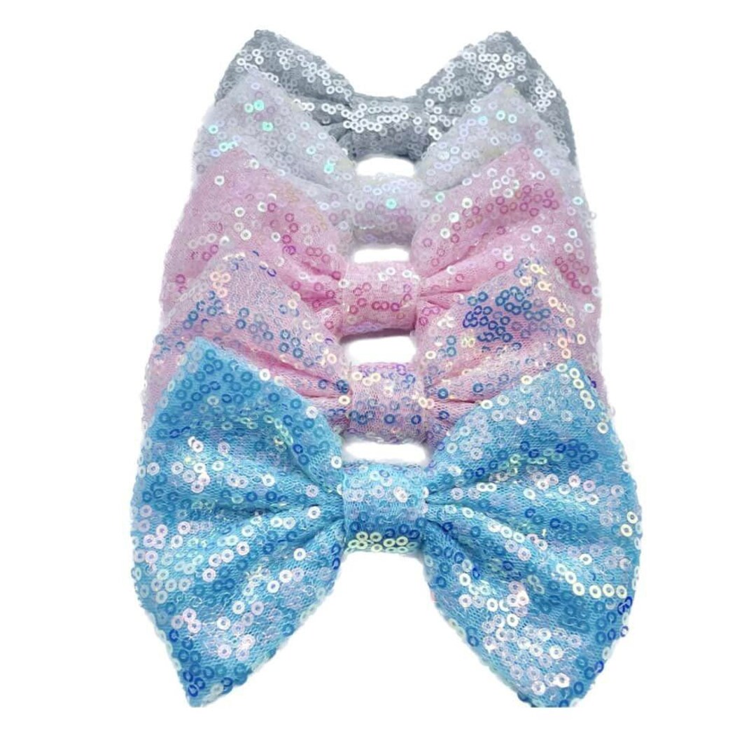 5 Sequin Hair Bows, Hair Bow, Wholesale Hair Bows. Wholesale Sequin