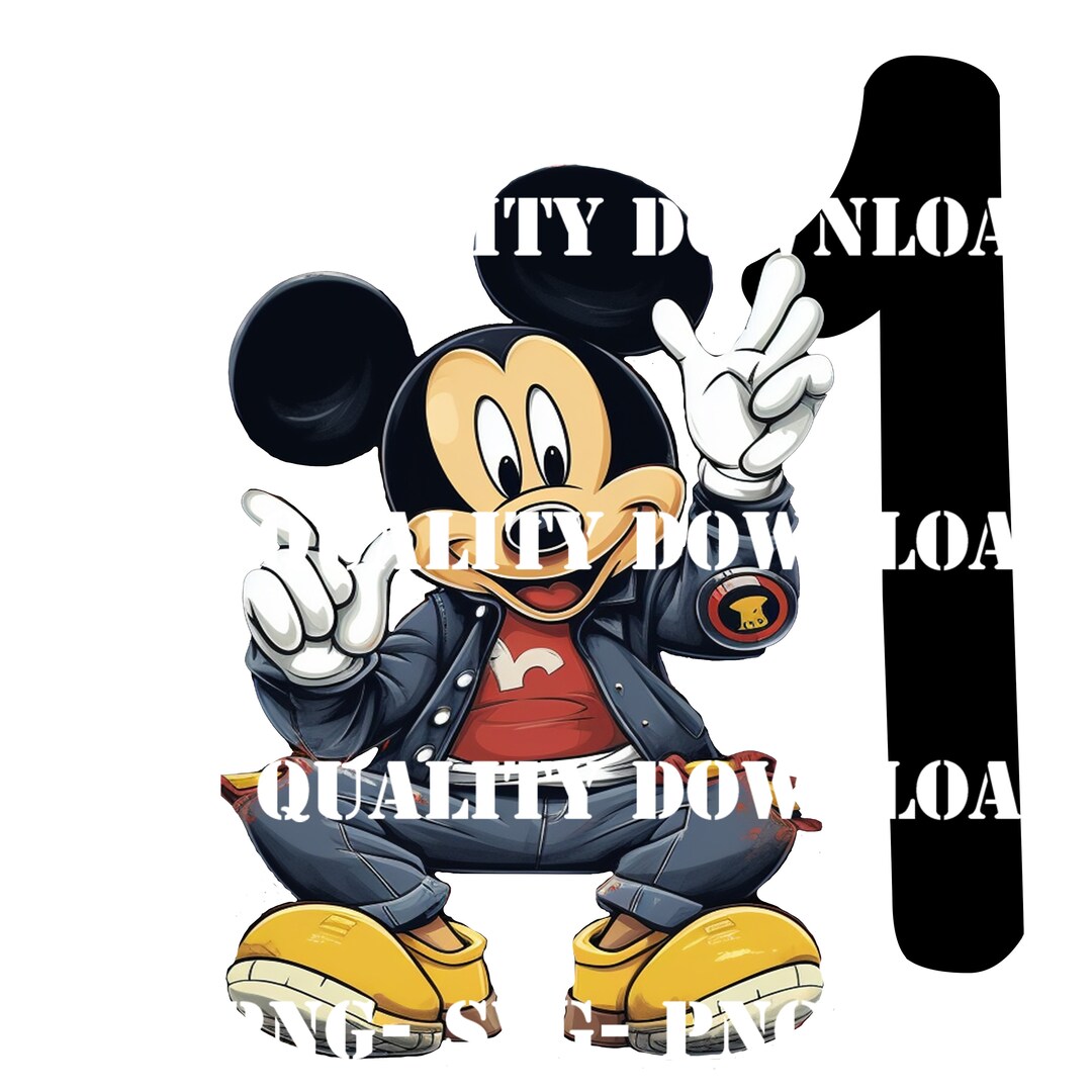 Mickey Mouse Age 1 Mickey Png Jpeg Svg Etsy