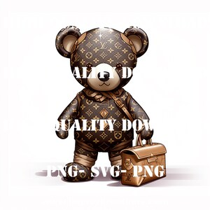 LV Inspired Style Monogram Bear Keychain Protective Designer