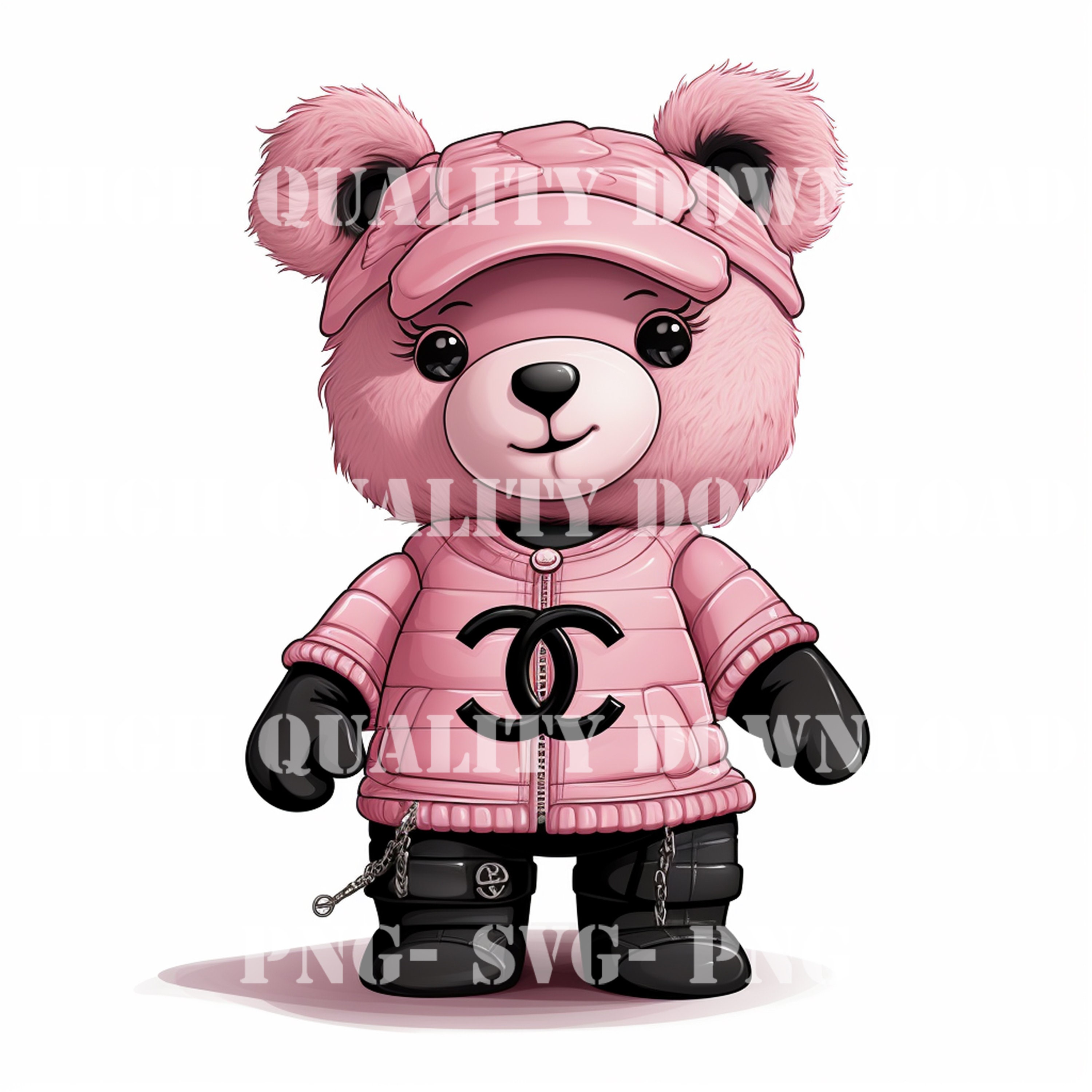 Teddy Bear Louis Vuitton Luxury Svg, Teddy Bear Svg