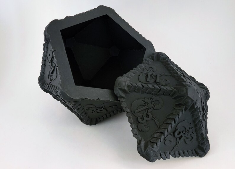 D20 Popcorn Bucket Dice Container 3D Printed Model Etsy