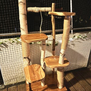 Kratzbaum katzenbaum natur holz - Etsy.de