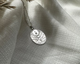 Lighthouse Necklace, Handcrafted Beacon Watchtower Pendant, Tower of Hercules, Groomsman Gifts