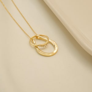 Collar porta anillos en forma de herradura: porta anillos de compromiso de plata de ley, regalo de Navidad