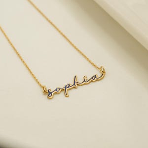 Collar con nombre colorido personalizado, collar con nombre dorado, joyería con nombre especial personalizada, regalo de cumpleaños