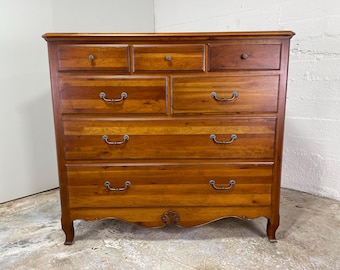 Vintage Ethan Allen Georgian Court Collection Solid Cherry Triple