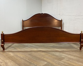 Ethan Allen Medallion Collection Solid Cherry King Size Bed