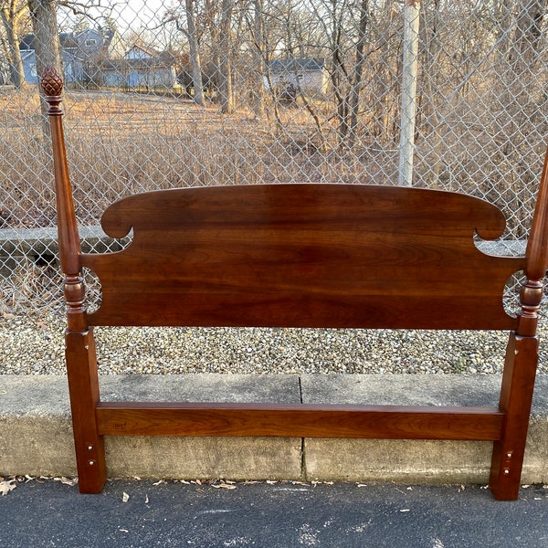 Stickley Furniture Solid Cherry Chippendale Style Queen Headboard