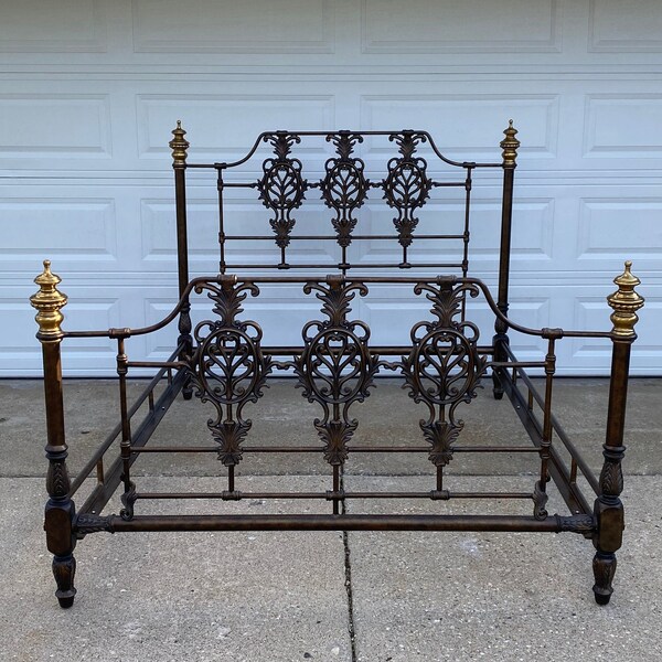 Queen Brass Bed Etsy