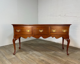 Queen Anne Style Solid Cherry Wood Sideboard Buffet