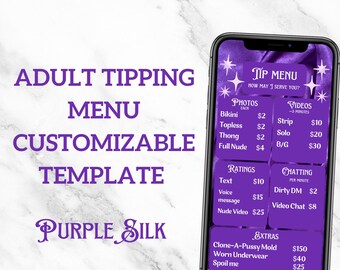Onlyfans Tipping Menu Editable Template | Witchy Onlyfans Menu, Canva Template, Adult Content Tip Menu, Fansly Twitch Honeydrip