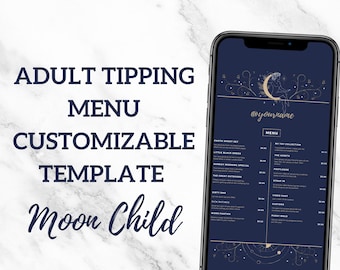 Onlyfans Tipping Menu Editable Template | Witchy Onlyfans Menu, Canva Template, Adult Content Tip Menu, Fansly Twitch Honeydrip