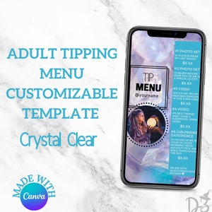 Onlyfans Tipping Menu Editable Template | Witchy Onlyfans Menu, Canva Template, Adult Content Tip Menu, Fansly Twitch Honeydrip