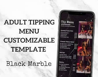 Onlyfans Tipping Menu Editable Template | Gothic Onlyfans Menu, Canva Template, Adult Content Tip Menu, Fansly Twitch Honeydrip