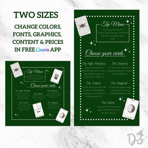 Onlyfans Tipping Menu Editable Template | Witchy Onlyfans Menu, Canva