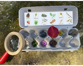 Printable Nature Scavenger Hunt - Egg Carton Nature Hunt - Spring Nature Hunt - Easter Scavenger Hunt - Outdoor Kids Activity Printable