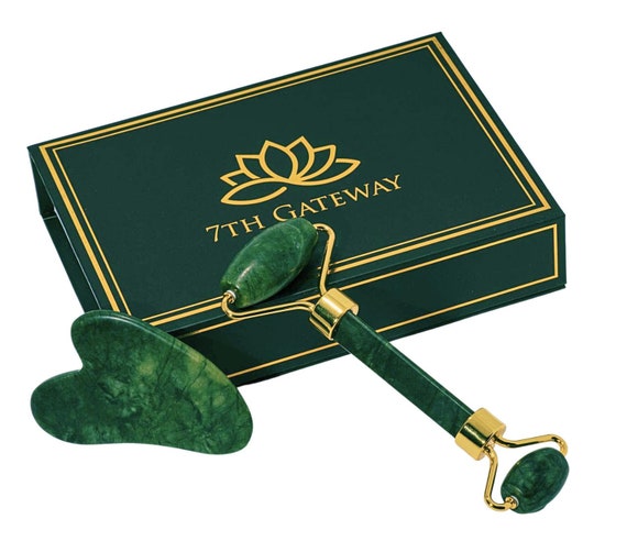 翡翠 ジャダーローラー グアシャセット 翡翠 ジャダーローラー グアシャセット 翡翠ローラーとグアシャ