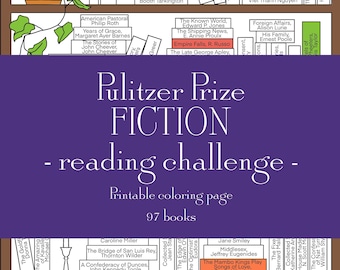 Printable Pulitzer Prize for FICTION reading challenge, complete Pulitzer prize for Fiction digital winners list 1918-2023