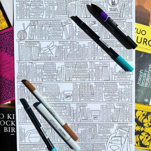PRINTED Rory's reading challenge colouring page A3