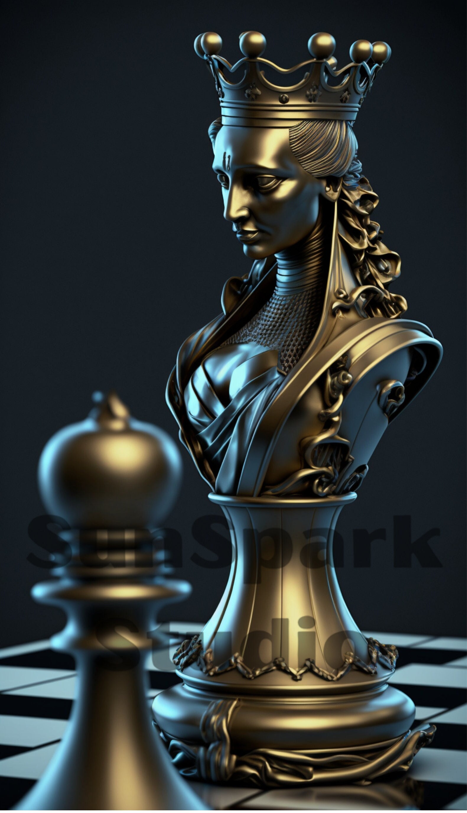 The queen is the most powerful piece - Checkmate De Studio