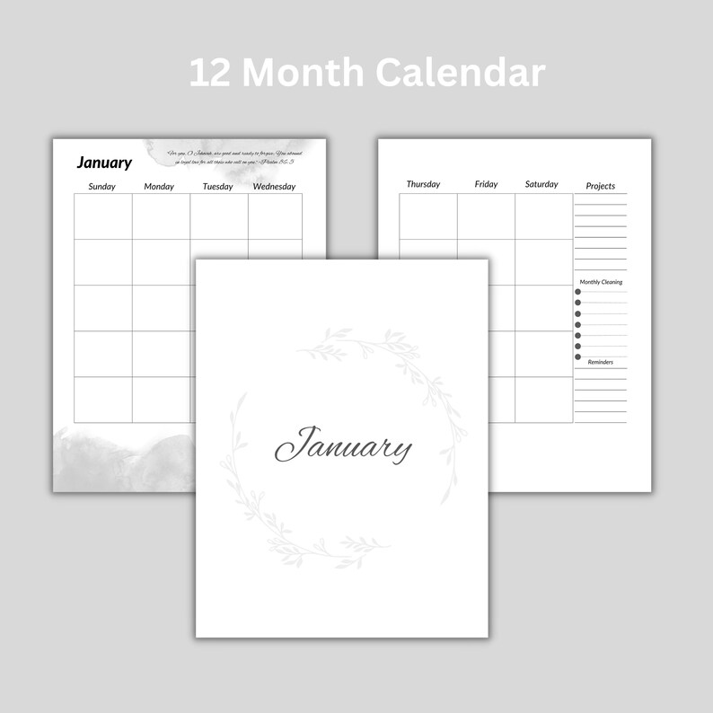 2024 Planner, UNDATED 2024 Printable Planner, Daily, Weekly, Monthly