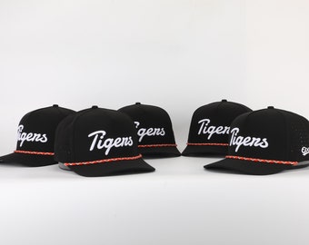 TIGERS Custom Performance Rope Hat - Black hat with Orange Rope