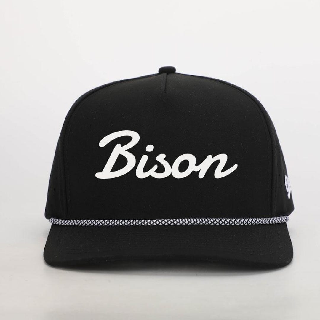 BISON Custom Rope Hat - Black With White Rope - Etsy