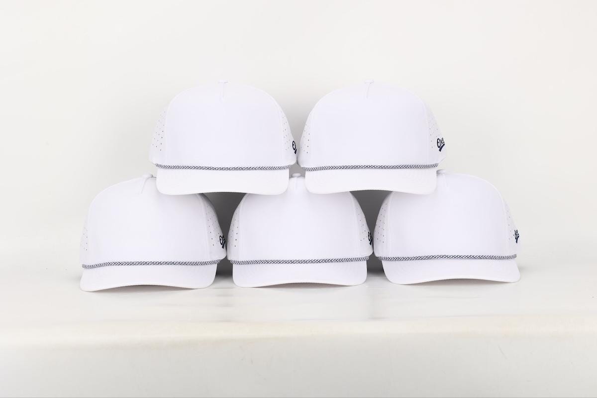 White (NAVY) Performance Rope Hat With Navy/white Rope [BLANK] - Etsy