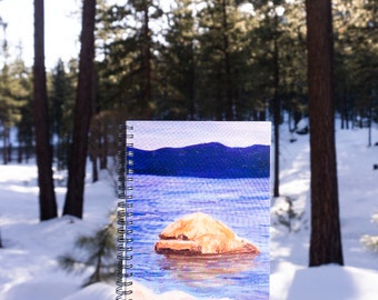 Lone Rock -Lake Tahoe Spiral 80 Pages Lined Notebook