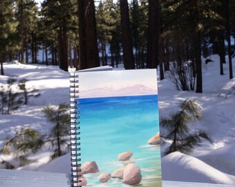 Tahoe Teal-Lake Tahoe Spiral 80 Pages Lined Notebook