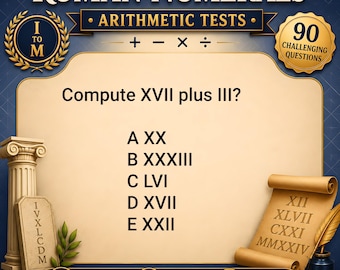 Printable Roman Numerals Worksheets | Arithmetic Practice PDF for Students