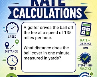 Rate Calculations Worksheets PDF Printable Speed Distance Time Practice