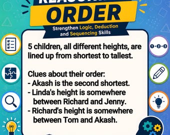 Reasoning Order Tests PDF for Sequencing and Critical Thinking Skills