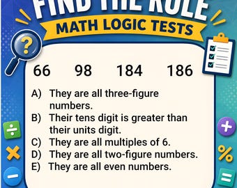 Find the Rule Printable Math Logic Tests | 90 PDF Critical Thinking Questions