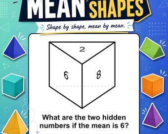 Mean and Average Maths Worksheets PDF, 3D Shape Problem Solving Tests